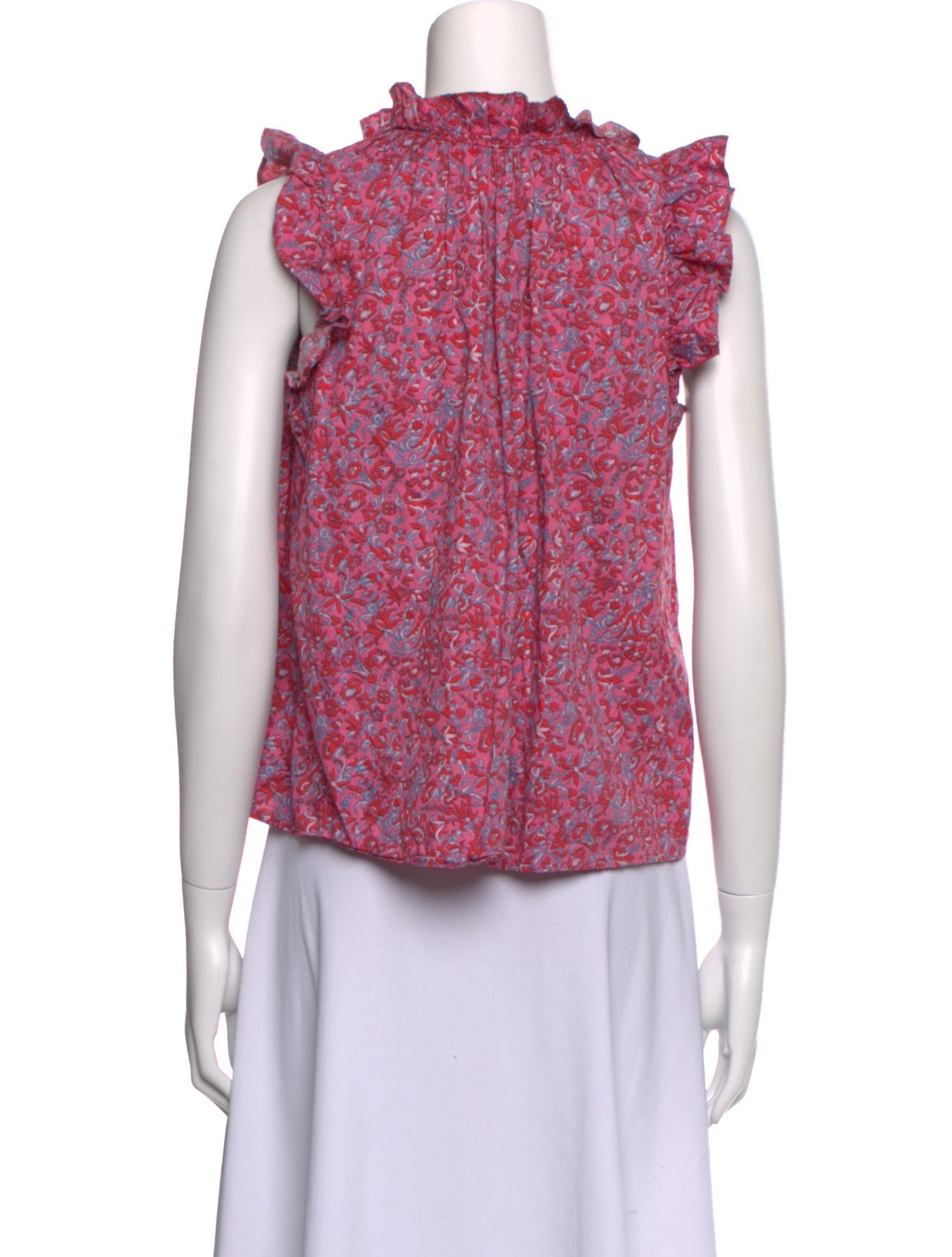 Xirena Floral Print V-Neck Crop Top